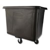 Rubbermaid Commercial 500 lbs Rectangular Prism Trash Can, Black, Top Door, Plastic; Metal FG461600BLA